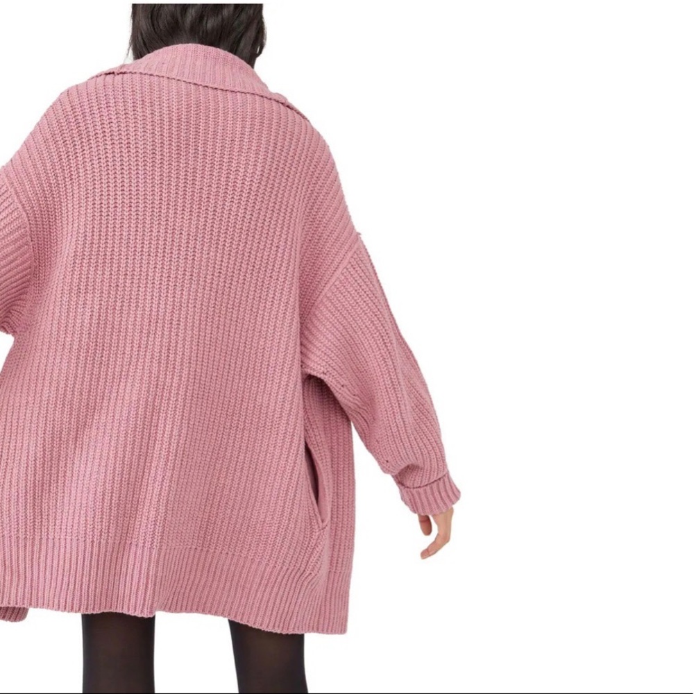 FREE PEOPLE Swim Too Deep Cardigan NWT Sz XS Smoked Pink - Picture 7 of 16